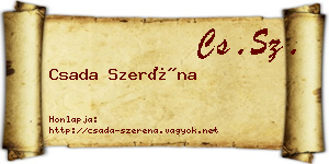 Csada Szeréna névjegykártya